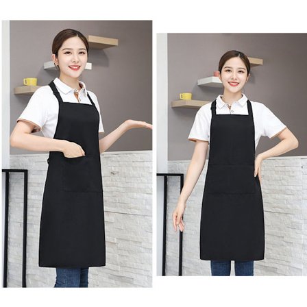 ING Køkkenforklæde af høj kvalitet - justerbart køkkenforklæde - sort