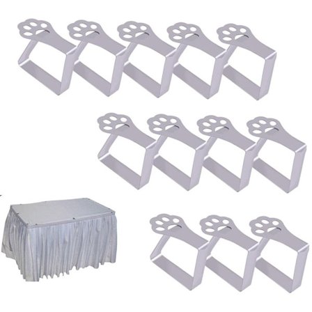 ING Dugeklemmer Rustfrit Stål 12 Stykker Kattepote Bordklemmer til Fastgørelse af Duge Dugeklemmer Voksdugsklemmer Haveartikler