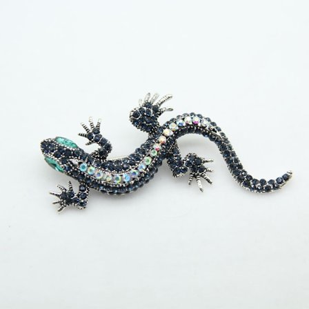 Kristallbrosch Gecko Lapel Corsage Vintage Strass Gecko Kärlek