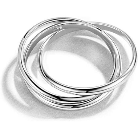 Minimalistisk 925 Silver Ring-Kvinnor, Storlek 7