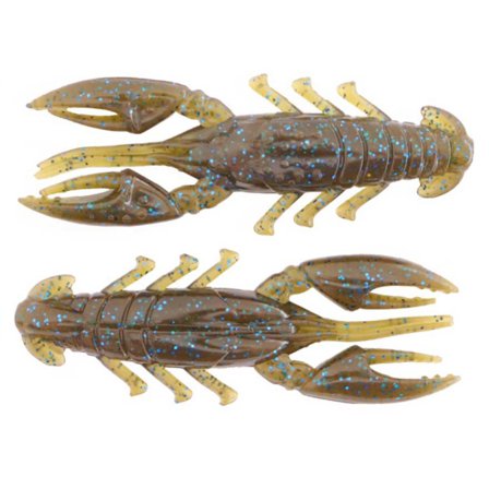 X Zone Scented Stealth Craw 2.5'' - Green Pumpkin Blue Flake