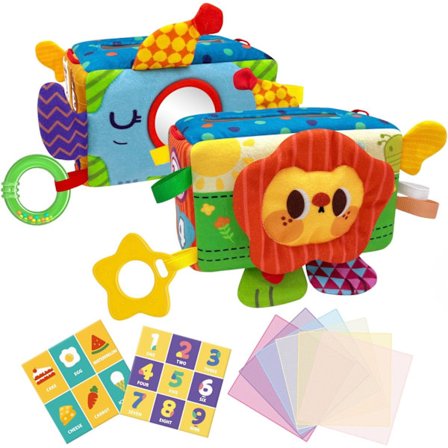 Baby Tissue Box Toy - Sensorisk Utvikling Baby Læringsleker 6-12 Måneder - Montessori Leker for 1 År Gammel - Montessori Baby Leker – Baby Sensoriske 