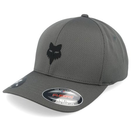 Fox - Grå flexfit Keps - Fox Head Tech Steel Grey Flexfit @ Hatstore