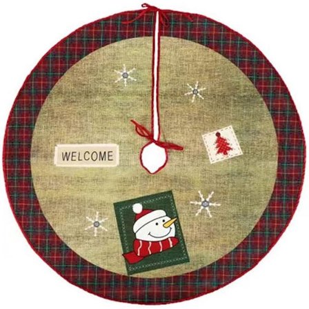 60 cm julgransmatta, röd julgransmatta, juldekoration