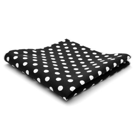 Pochette de costume en coton noir à pois pour hommes - Pochettes de costume à motifs - pour Hommes - Tailor Toki