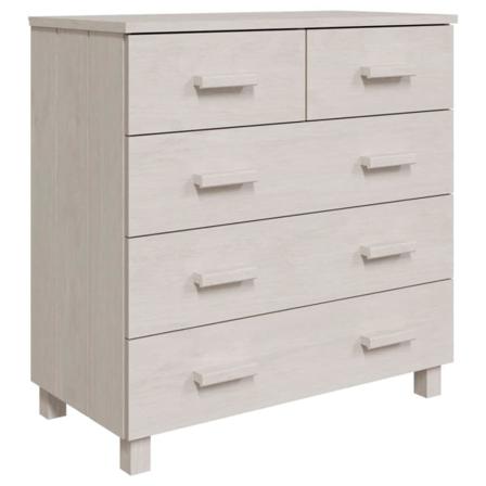 Vidaxl Skänk Vit 79x40x80 Cm Massiv Furu Vit