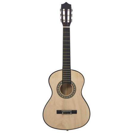 vidaXL Gitarr för nybörjare och barn klassisk 1/2 34" amerikansk lind Brun