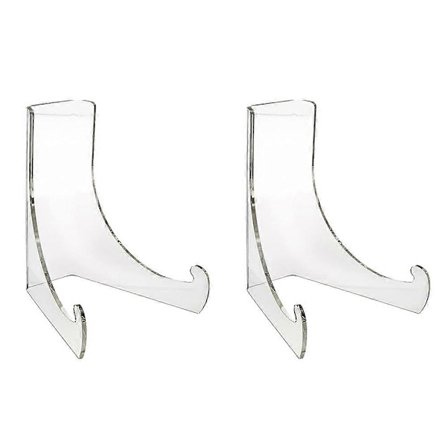 2 stk. tallerkenstativ akryl displayholder stativ køkken tallerken fad te kageholder