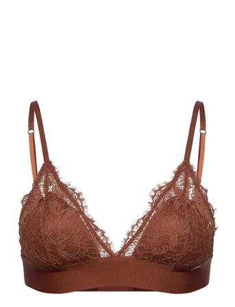 Bra Nora Bralette Lingerie Bras & Tops Soft Bras Bralette Brun Lindex*Betinget Tilbud