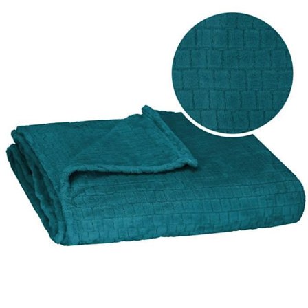 SPRINGOS Koselig teppe 170 x 210 cm Sengeteppe Tekstur Vaffelmønster Mykt varmt pledd