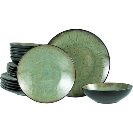CreaTable Serie Jawa 18-delars servisset för 6 personer Grön