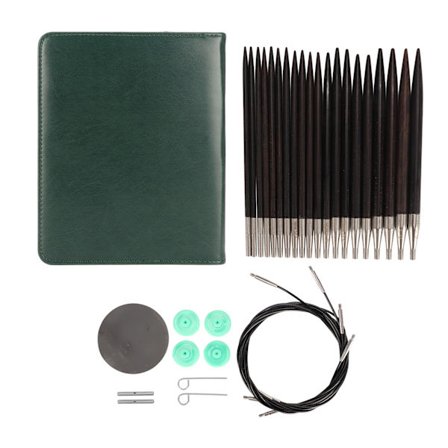 Utbyttbare rundpinnesett med 10 forskjellige størrelser heklenåler 1 oppbevaringsveske for strikking