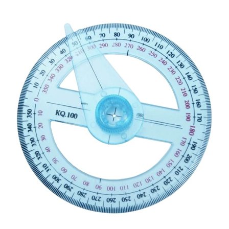 4 stk Gradskiva Vinkelmåler Linjal