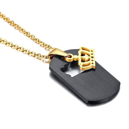 Elegant Svart & Guld Halsband - Drottningkrona