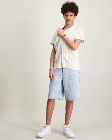LMTD NLNBIRM DNM R LONG SHORTS Blå Shorts Dreng - Kids Brand Store