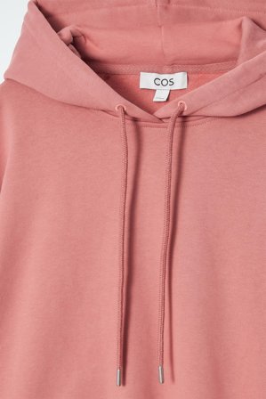 COS Women's Sudadera Con Capucha De Punto De Algodón in Rosa