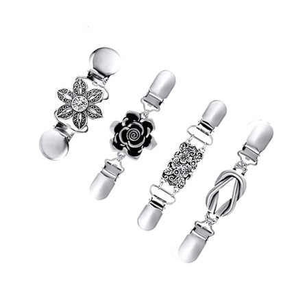 4 Stykker Vintage Sweater Sjal Clips Retro Cardigan Clips