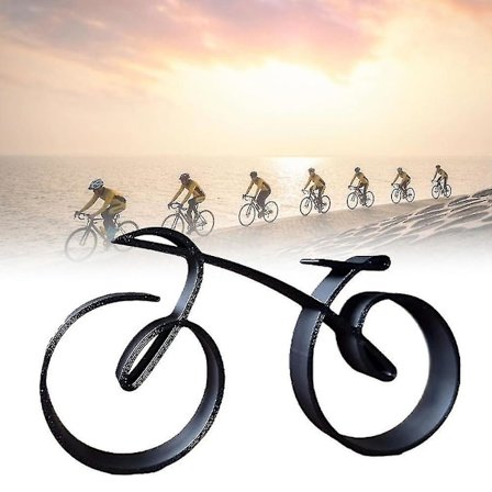 Kreativ enkel cykelskulptur i metall, cykelbordsdekorationer, heminredning, kontorsdekoration, presenter till cyklister och cykelentusiaster, 