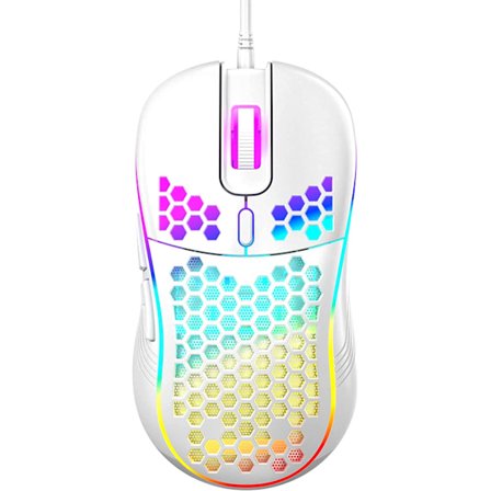 Honeycomb Wired Gaming Mouse, RGB-baggrundsbelysning og 7200 Justerbar