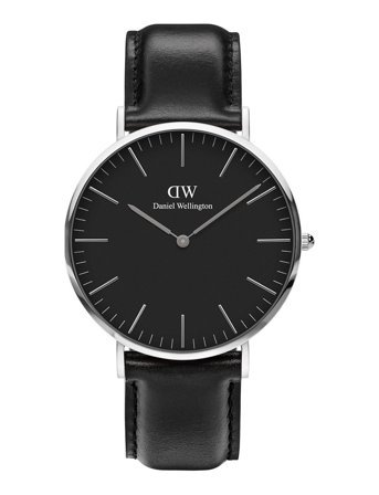 Daniel Wellington Classic 40 Sheffield S Black - Silver - 40 mm
