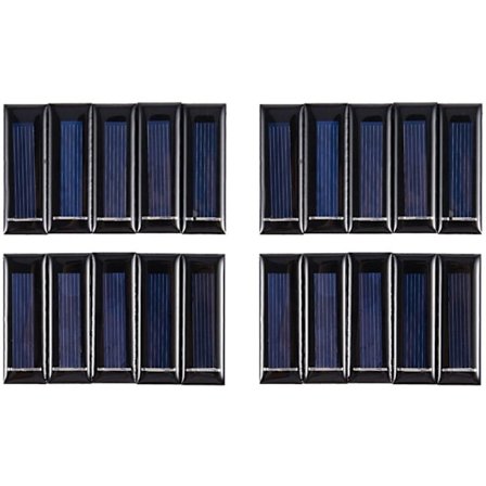 20 stk Mini Solcellepanel Nye 0,5V 100MA Solfotovoltaiske Paneler Batteriladermodul DIY 53 x 18 2,5mm