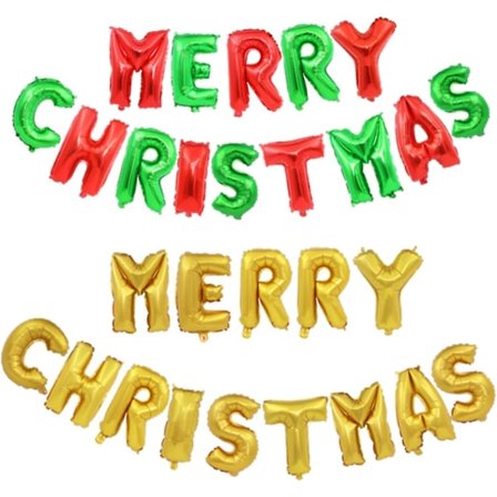 2-pack ballonger, färgglada ballonger, God Jul-ballong