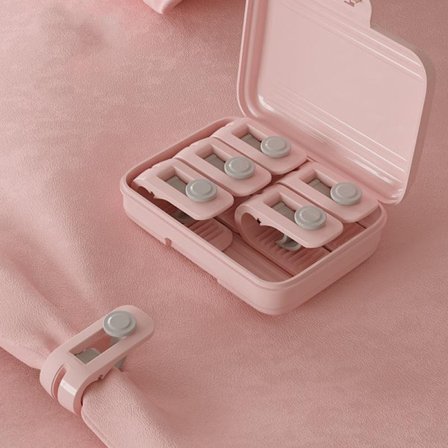 Sengtøjsklemmer, Sæt af 6 Dyneclips, Nålfri, Sengetøj