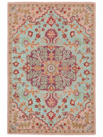 Médaillon Yannike Rose/Multicolore Petit Oeko-Tex Tapis