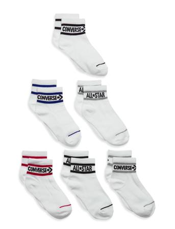 Wordmark Crew 6Pk Socks & Tights Socks Vit Converse