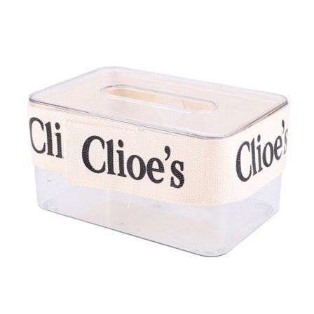 DIY Servietbeholder Åbning Forstørret Transparent DIY Servietboks med Bånd til Kontor Restaurant