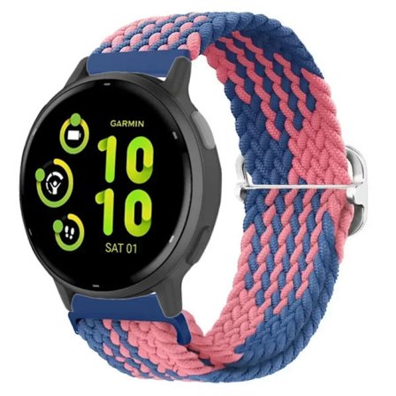 20/22mm Nylon Flätad Loop Rem kompatibel Garmin Forerunner 265 55 965 165 Sportarmband Garmin Venu 3/2 Vivoactive 5 Armbandsbälte