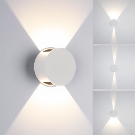 LED-vägglampor inomhus runda justerbara upp- och nedväggtvättlampor