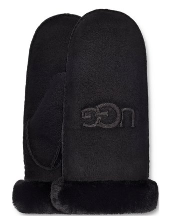UGG Sheepskin Embroider Mitten - Black - L/XL