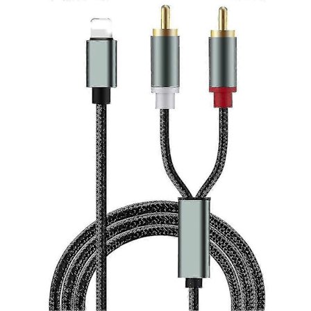Ääniadapterikaapeli Puhelimesta RCA-liitäntään Lotus-kaapeli Kaiutin Äänenvahvistin Linkki Äänikaapeli Apple iPhone Lightningille -ZZY
