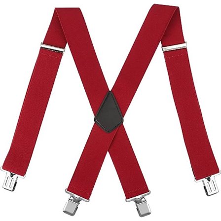 Miesten housujen pidike 4 x vahvistetut pidikkeet, joustava säädettävä X-muotoinen housujen pidike pidikkeillä, raskas housujen pidike pidikkeillä