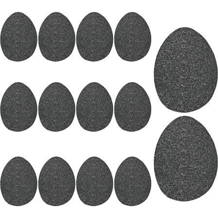 7 par med sklisikre skoklips, selvklebende høye hæler, puteputer, klistremerker, gummi (svart)