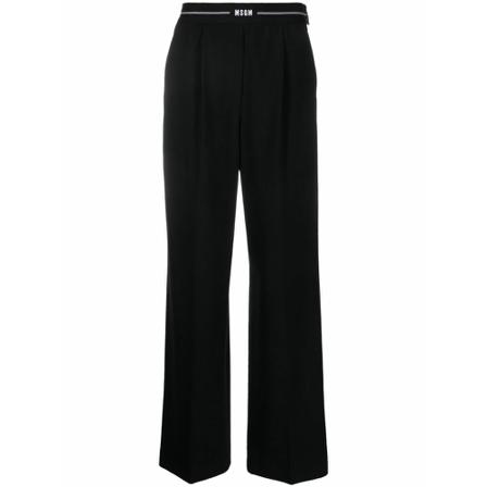 Msgm Wide Bukser Sort, Dame Bukser, Størrelse: 2XS