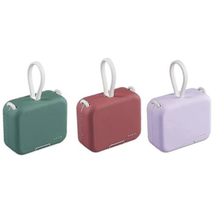 Bærbar Powerbank og Telefonholder, Bærbar Trådløs Lading Mobiltelefonholder, Liten Bærbar Lader