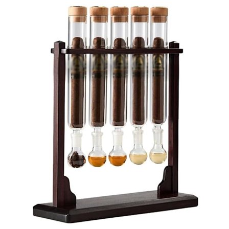 Cigarrer Smak Injektorer Luftfuktare Cigarrer Infusionsenhet Glasrör Humidor Kit Handgjord DIY Aromaterapi Träbas