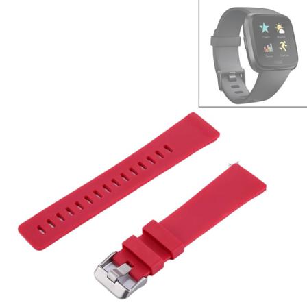 Röd Silikonarmband För 23mm Watch Fitbit Versa 1/ 2 145-205mm Röd