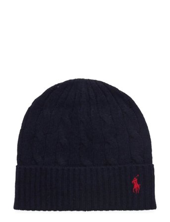 Polo Ralph Lauren Cable-Knit Wool-Cashmere Beanie - Navy - ONE SIZE