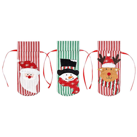 3-pack Flaskhölje Vinflaska Dekoration Jul Flaska Dekoration Tillbehör