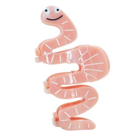 Smile Face Rosa Orm Hårklype for Kvinner og Jenter Eksklusiv og Praktisk Hårnål