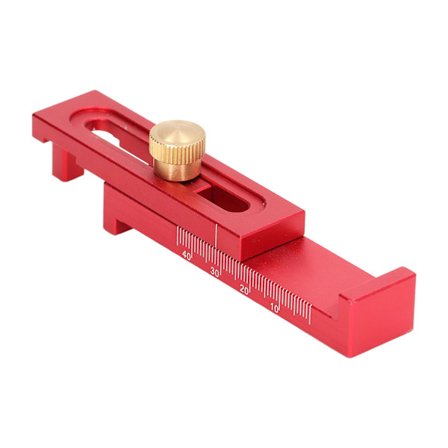 Djupmätningslinjal Sågbladsspårmätare Aluminiumlegering 5‐40mm Verktyg för Skärning Spårning T2