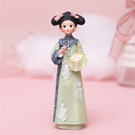 Kina Hanfu liten prydnad 811-5B liten med fläkt