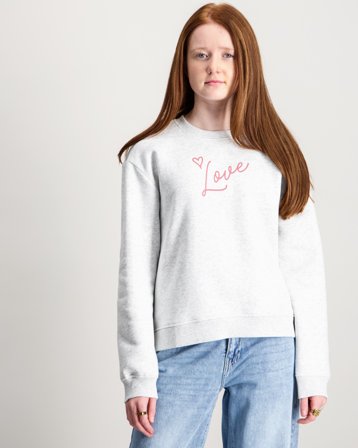 VERO MODA VMTINA TRINA LS SWEAT JRS GIRL Grå Tröjor Tjej - Kids Brand Store