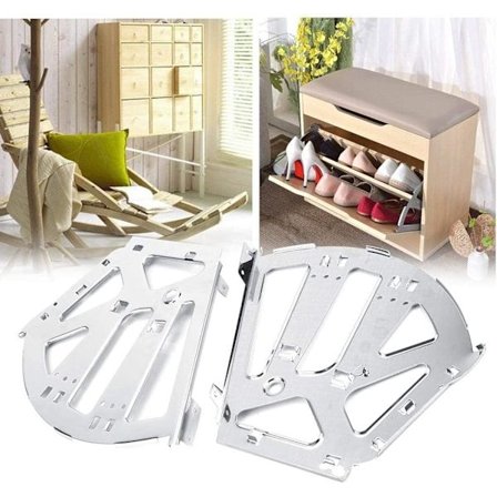 2 stk. skoskuffeskab hængsler drejelig stativ rustfrit stål udskiftningsbeslag til køkken stue skoskab