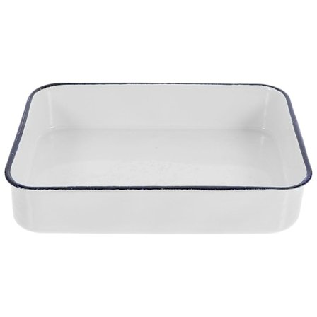 Emalleret bageform Multifunktionel emalleret aflang tærteform dyb grillform