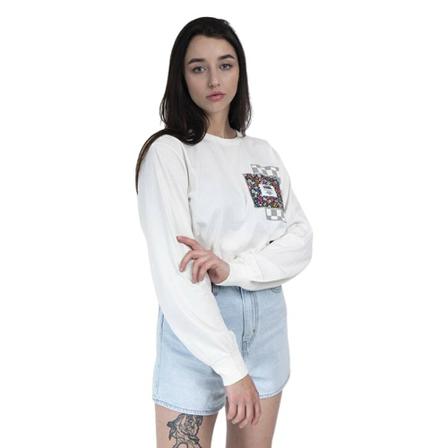 Vans, Koszulka Liberty Fabrics Longsleeve Vn 0A5Jnxzi 8 XS Biały, Kobieta, Rozmiar: M
