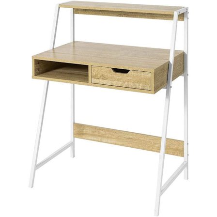 Rootz Home Office Bordskrivebord - Computerbord - Arbejdsstation med opbevaringshylde